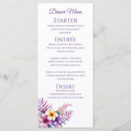 Bröllop Middagen och Pub Menu-Island Romantik Meny