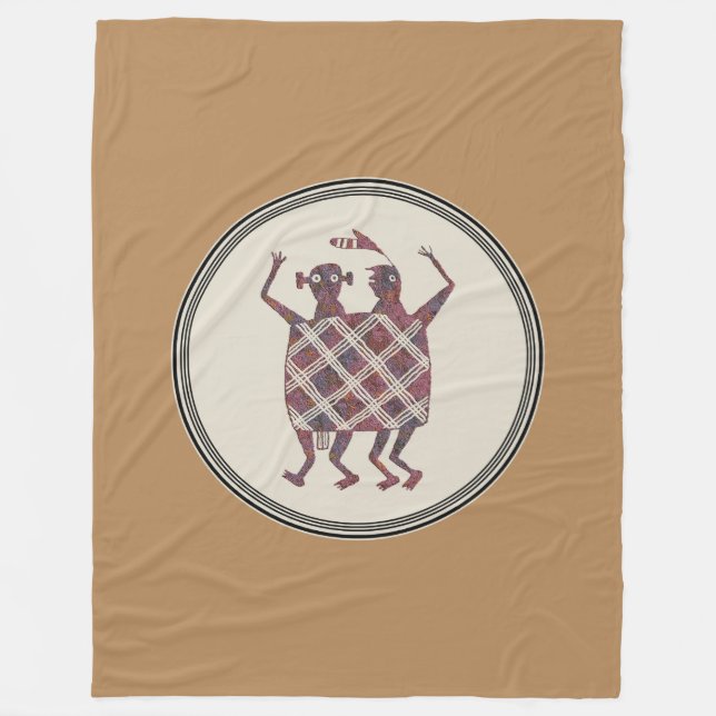 Bröllop, Mimbres potteridesign Fleecefilt (Framsidan)