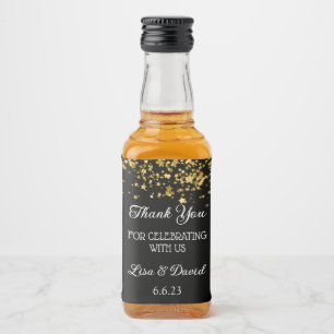 Bröllop Mini Liquor Flaska-etiketter Spritflaskor Etikett