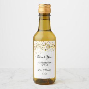 Bröllop Mini Vin Flaska-etiketter Vinetikett