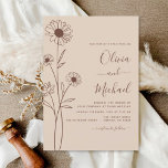Bröllop minimalistisk botaniska Blommigt Line Art  Inbjudningar<br><div class="desc">Minimalistisk botanisk Blommigt Line Art Terracotta (terra cotta) och Neutralt Brown Earth Tone Boho Bohemian Sketch Bröllop Autumn (Fall),  Winter,  Vår eller sommarinbjudningar - innehåller vacker och elegant manustypografi för den speciella Bröllopsdagen firande.</div>