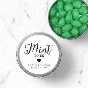 Bröllop Mint ska Runt Klistermärke