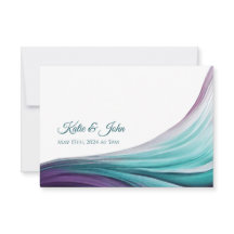 Bröllop Modern Abstrakt-Lila och kalk-