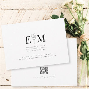 Bröllop Modern Chic för  av minimalistisk Elegant, Tack Kort