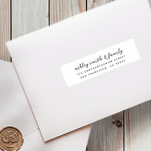 Bröllop Modern Elegant Chic Guest Namn & Adress Klistermärken