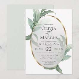 Bröllop | Modern Elegant Tropical Löv Inbjudningar