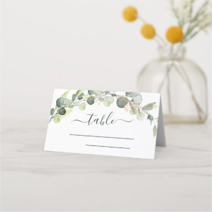 Bröllop Modern Eucalyptus Greenery Succulent Placeringskort