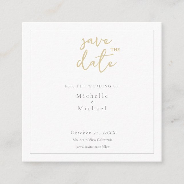 Bröllop Modern Kalligrafi Save the Date Tilläggskort (Framsida)