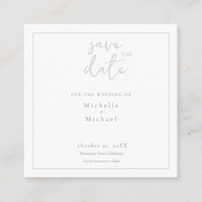 Bröllop Modern Kalligrafi Save the Date Tilläggskort (Framsida)