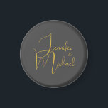 Bröllop Modern minimalistisk enklav Namn Magnet<br><div class="desc">Du kan enkelt byta typsnitt och färg. Du kan också lägga till logotypen och bakgrundsbilden som du vill.</div>