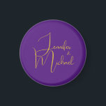 Bröllop Modern minimalistisk enklav Namn Magnet<br><div class="desc">Du kan enkelt byta typsnitt och färg. Du kan också lägga till logotypen och bakgrundsbilden som du vill.</div>