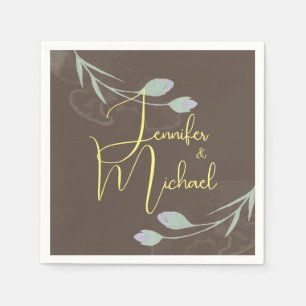 Bröllop Modern minimalistisk enklav Namn Pappersservett