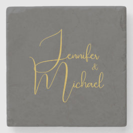 Bröllop Modern minimalistisk enklav Namn Stenunderlägg