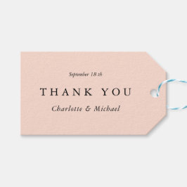 Bröllop Modern och minimal tack Presentetikett