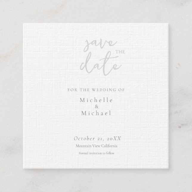 Bröllop Modern Skrivstil Save the Date Tilläggskort (Framsida)