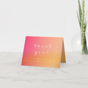 Bröllop Modern Sunset Ombre Tack Kort