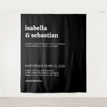 Bröllop Modern Svart Retro Teckensnitt