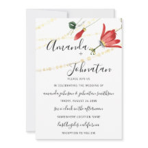 Bröllop Modern White Blommigt Ivy Guld