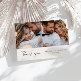 Bröllop moderna, minimala multifoto tack för din c inbjudningar