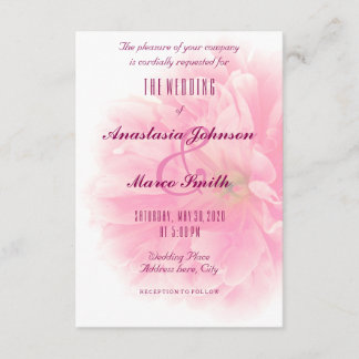 Bröllop Möhippa Blommigt Peony Flower Chic Card Inbjudningar