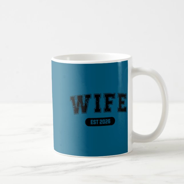 Bröllop möhippa fru och make beräknat 2026  kaffemugg (Höger)