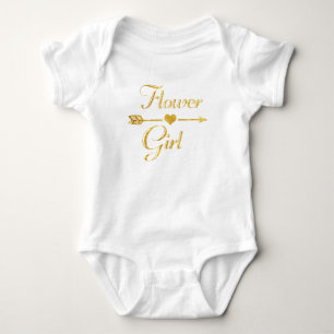 Bröllop Möhippa Glitter Guld Flower Girl T-shirt