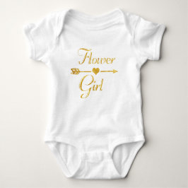 Bröllop Möhippa Glitter Guld Flower Girl Tee