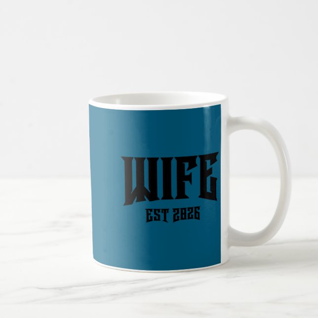 Bröllop möhippa grunge rock fru est 2026  kaffemugg (Höger)