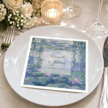 Bröllop Monet Blommig Näckrosar Elegant