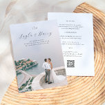 Bröllop Monogram | Alla i ett QR-kodfoto Inbjudningar<br><div class="desc">Den här enkla inbjudan och inbjudan från elegant bröllop har ett fullt-utfall som du kan välja mellan. Textövertäckningen börjar med dina två initialer, följt av namn i chicens skript. Under visas ditt datum och platsen i klassisk serif-typografi. Kort som går tillbaka till händelseinformationen, med avsnitt som du kan använda för...</div>