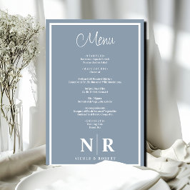 Bröllop Monogram Anpassad repetitionsmidmeny