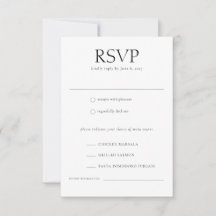 Bröllop Monogram Elegant Meal Choice Bröllop