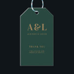 Bröllop Monogram minimalistisk Emerald Grönt Guld Presentetikett<br><div class="desc">Ett minimalistiskt bröllop-monogram utformar en samling produkter med klassisk traditionell typografi i guld. Den perfekta anpassad design för din speciella dag!</div>
