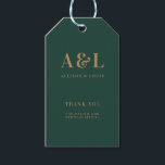 Bröllop Monogram minimalistisk Emerald Grönt Guld Presentetikett<br><div class="desc">Ett minimalistiskt bröllop-monogram utformar en samling produkter med klassisk traditionell typografi i guld. Den perfekta anpassad design för din speciella dag!</div>