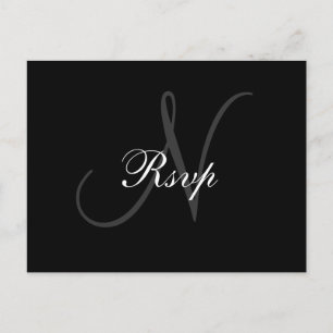 Bröllop Monogram N OSA vykort