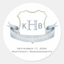 Bröllop Monogram Vapensköld Logotyp