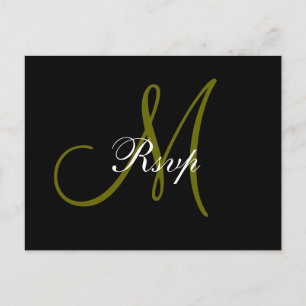 Bröllop Monogram vykort för OSA