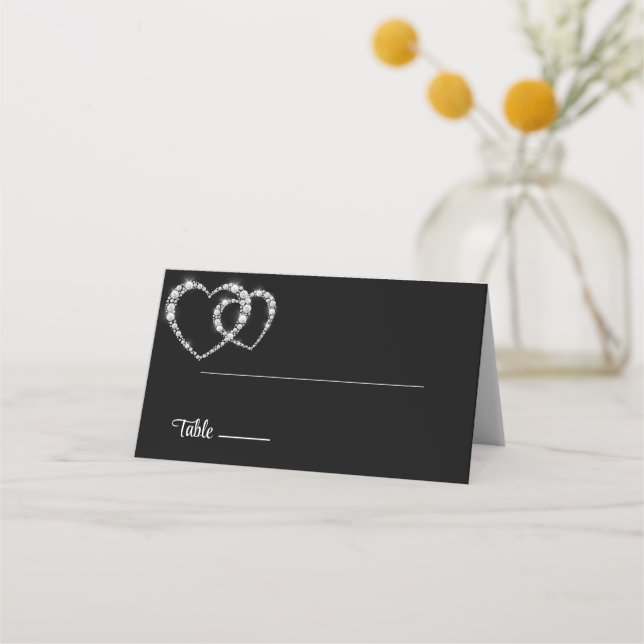 Bröllop-monteringskort för Namn Placeringskort (Framsida)