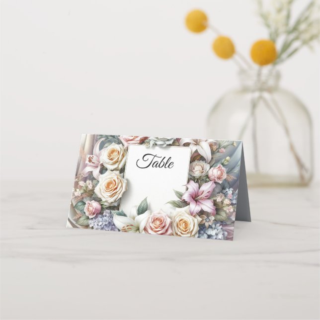 Bröllop-monteringskort Placeringskort (Framsida)