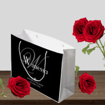 Bröllop Mor i Groom Elegant Monogram-Chicen