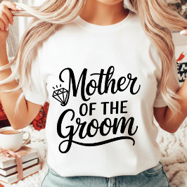 Bröllop Mor till Brudgummen Bachelor Hjärta Diaman T Shirt