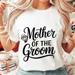 Bröllop Mor till Brudgummen Bachelor Hjärta Diaman T Shirt