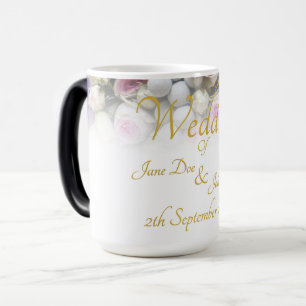 Bröllop Mugg - Brid med färgad bröllop bouquet