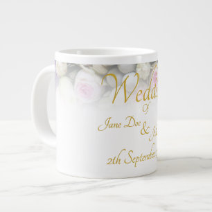 Bröllop Mugg - Brid med färgad bröllop bouquet Jumbo Mugg
