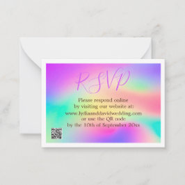 Bröllop Multi Färg Tie Dye Modern Modern Modern OS Anteckningskort