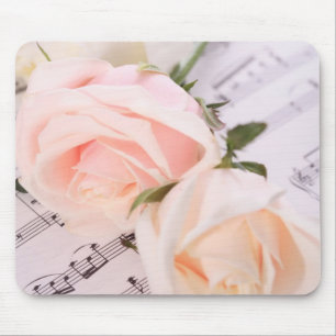 Bröllop Music Ljus rosa Ro Mousepad Musmatta