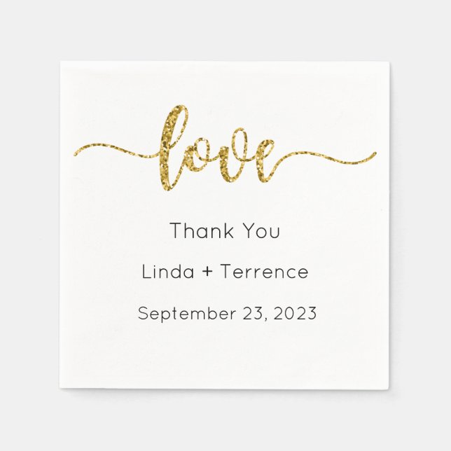 Bröllop Napkin, Bord Napkins, Middag, lunch Pappersservett (Framsidan)