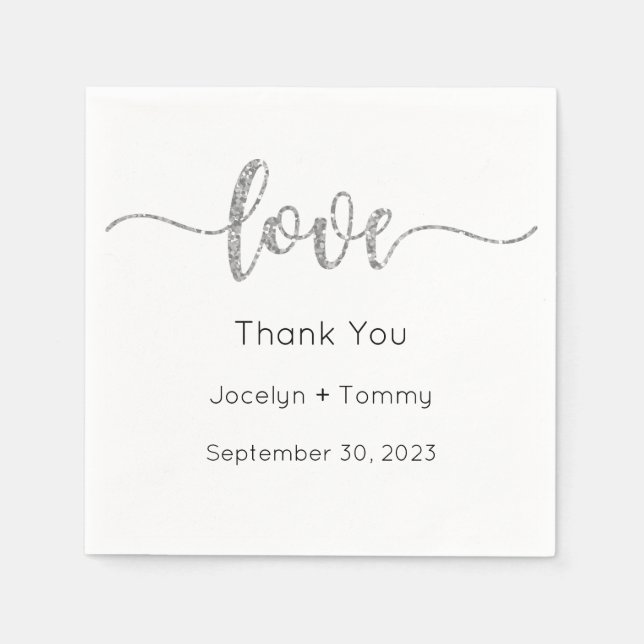 Bröllop Napkin, Bord Napkins, Middag, lunch Pappersservett (Framsidan)