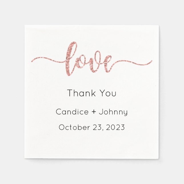 Bröllop Napkin, Bord Napkins, Middag, lunch Pappersservett (Framsidan)