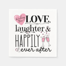 Bröllop Napkin Rosa och svart Pappersservett